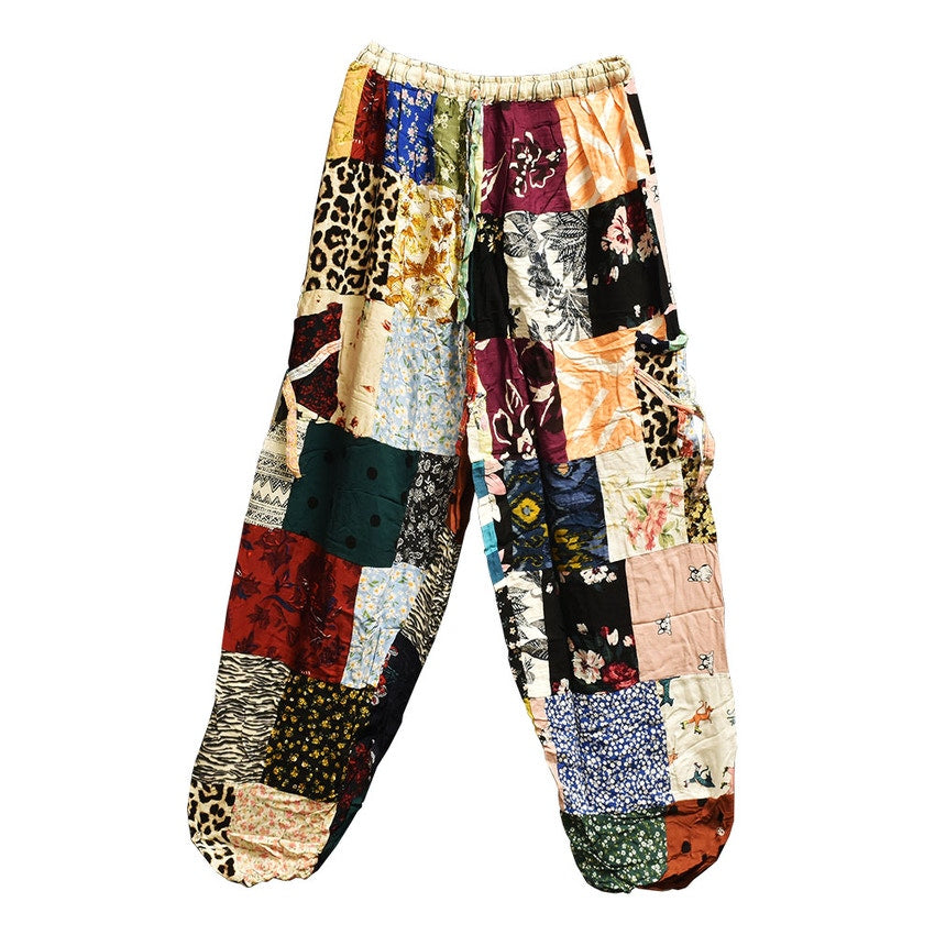 Colorful Patchwork Hippie Pants